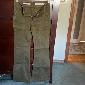 Army green bootcut jeans